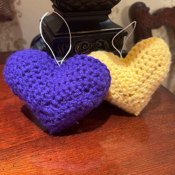 Hand Crocheted Heart Christmas Ornaments! - Picture 2 of 10